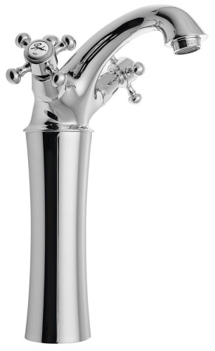 ANTEA bateria umywalkowa wysoka z odpływem, wysokość 245mm, chrom