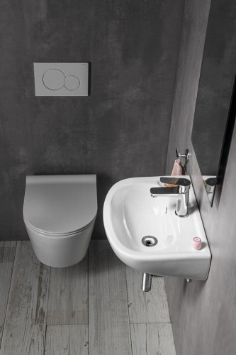 Półokrągła umywalka ceramiczna ISVEA SMALL