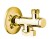Zawór kątowy 1/2"x 3/8", złoto