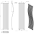 Rysunek techniczny - ONDA grzejnik łazienkowy, 400x1700mm, chrom