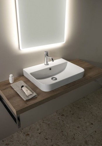 SOTT AQUA umywalka wpuszczana w blat, 57x44cm, biała #2