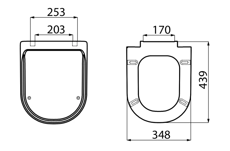 Rysunek techniczny - ANTIK deska WC, Soft Close