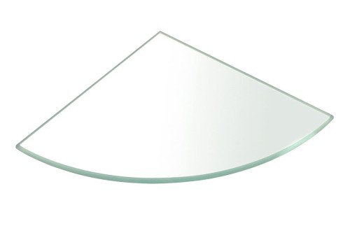 Półka narożna 200x200x8mm, szkło czyste