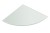 Półka narożna 200x200x8mm, szkło mleczne