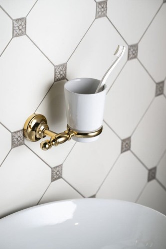PERLA wisząci kubek ceramiczny, złoto #2