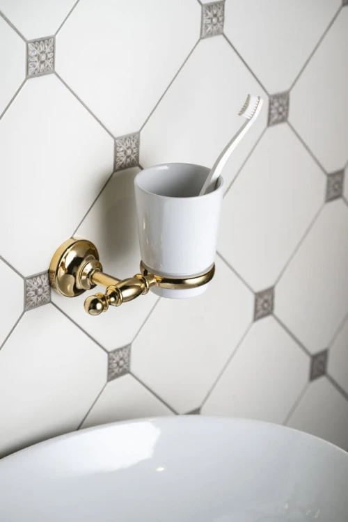 PERLA wisząci kubek ceramiczny, złoto #2