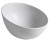 DOME OBLIQUO umywalka ceramiczna nablatowa wysoka , Ø 44,5cm, biały