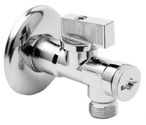 ARCO zawór kątowy A-80 1/2"x1/2" z filtrem, anticalc, chrom
