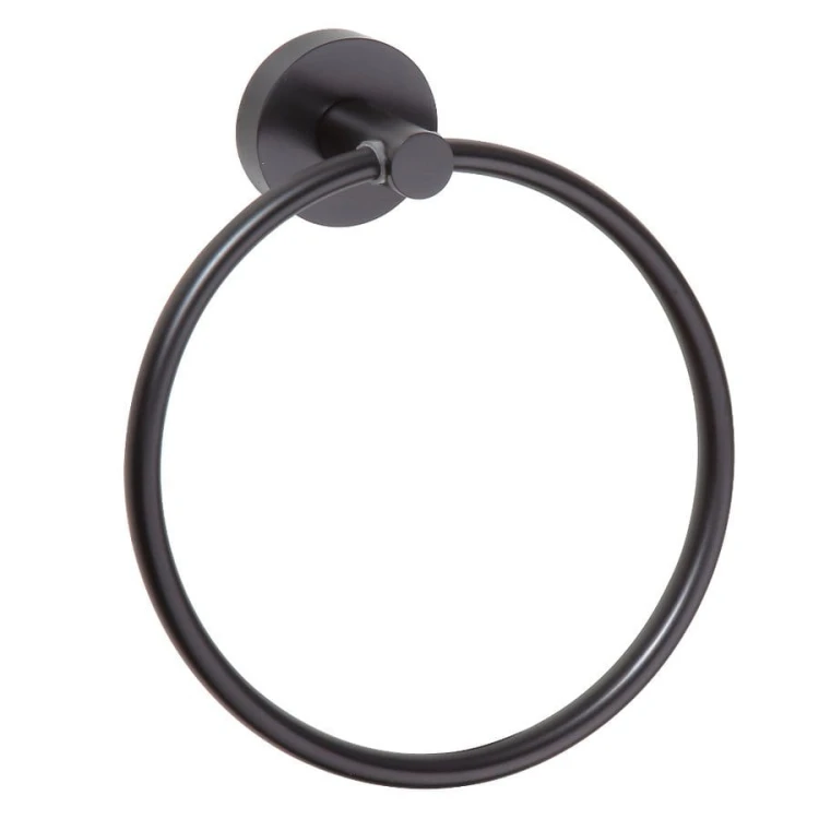 X-ROUND BLACK wieszak na ręczniki koło, czarny mat