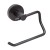 X-ROUND BLACK wieszak na papier toaletowy, czarny mat