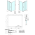 Rysunek techniczny - EASY kabina prysznicowa 1500x900mm wariant L/P
