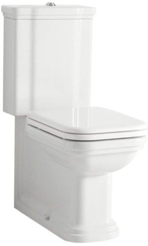 WALDORF kompakt WC, odpływ poziomy/pionowy, biały-chrom