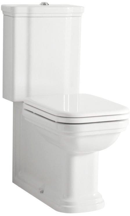 WALDORF kompakt WC, odpływ poziomy/pionowy, biały-chrom