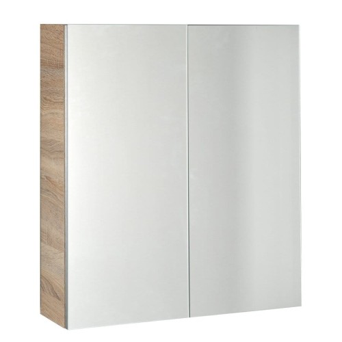 VEGA szafka z lustrem, 60x70x18cm, dąb platin
