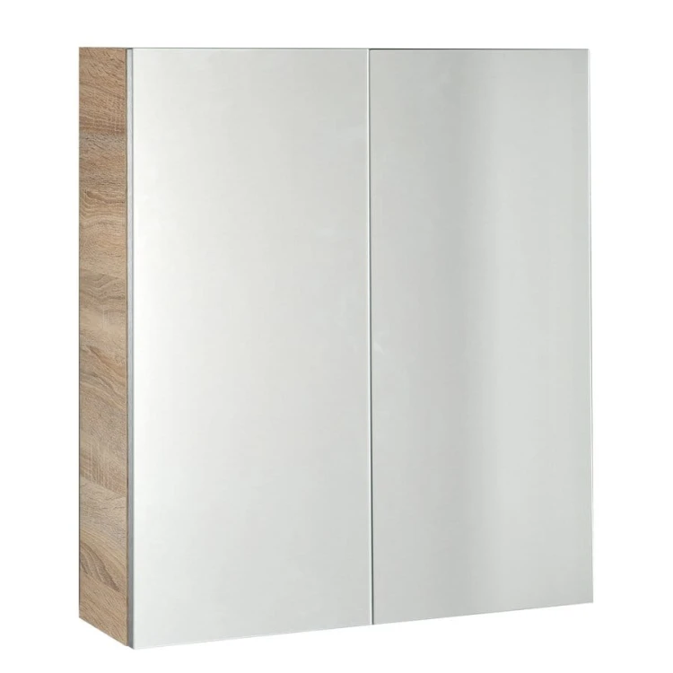 VEGA szafka z lustrem, 60x70x18cm, dąb platin