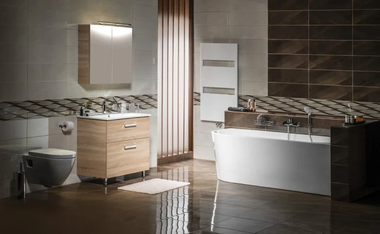 VEGA szafka z lustrem, 60x70x18cm, dąb platin #5