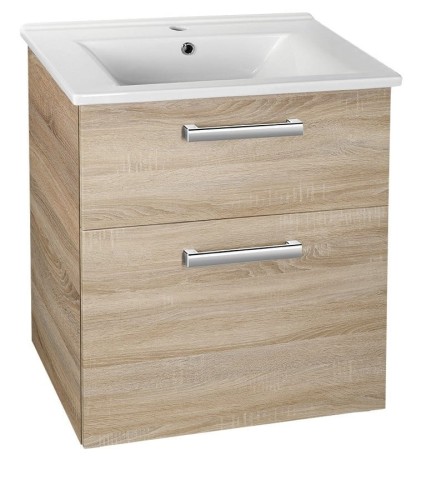 VEGA szafka umywalkowa 62x72,6x43,8cm, 2 szuflady, dąb platin