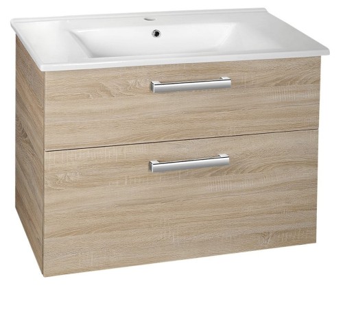 VEGA szafka umywalkowa 82x67,6x43,8cm, 2 szuflady, dąb platin
