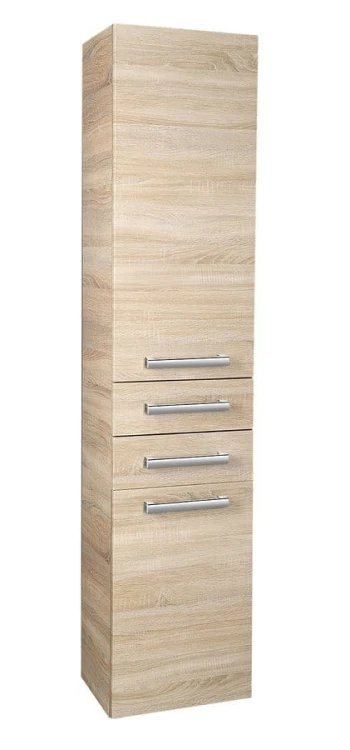 VEGA słupek wysoki z koszem na bieliznę 40x184x31cm, dąb platin