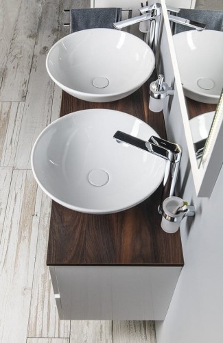 DIMP umywalka ceramiczna nablatowa, Ø 46cm, biały #2