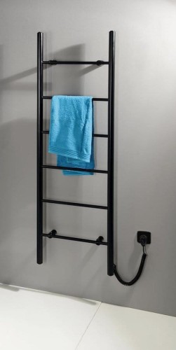 KARBO elektryczna suszarka na ręczniki, okrągła, 500x1600mm, 120 W, czarny mat #2
