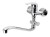 AQUALINE 35 bateria umywalkowa/wannowa ścienna,  chrom
