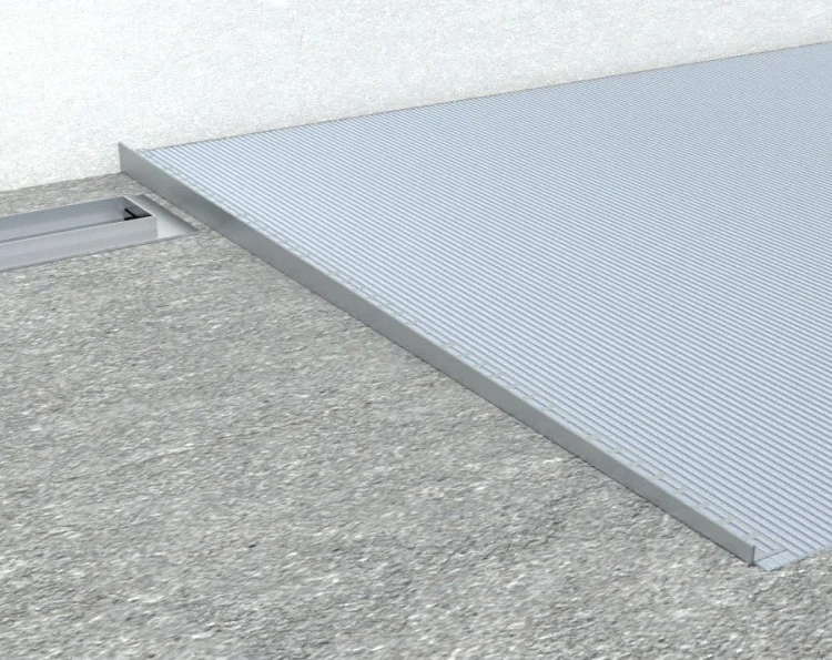 Listwa spadkowa prawa, wysokość 10mm, długość 1200mm, stal nierdzewna mat #4