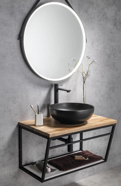 SKA konsola pod umywalkę z połką 900x400x460mm, biały mat #4