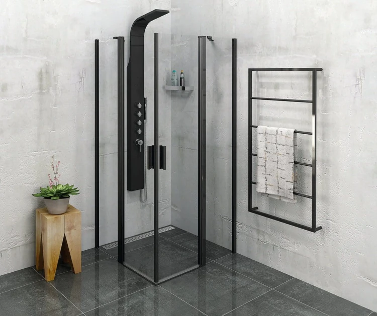 SKA ścienny wieszak na ręczniki 600x1150x100mm, czarny mat #4