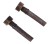 Wąż przyłączeniowy nierdzewny FxF 1/2"x1/2", 40cm, brąz