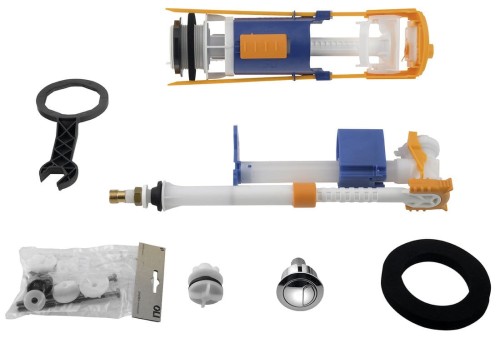 Mechanizm spłukujący, napełnianie od dołu 1/2", chrom