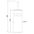 Rysunek techniczny - SIMPLE LINE szczotka do wc cylindryczna z otworami, biały