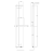 Rysunek techniczny - OTHELLO MONO SLIM grzejnik aluminiowy 300x1890mm, czarny mat