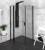ZOOM BLACK kabina prysznicowa półokrągła 900x900mm, szkło czyste, lewa