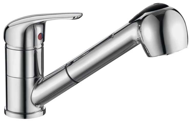 AQUALINE 40 bateria kuchenna z wysuwaną wylewką, chrom