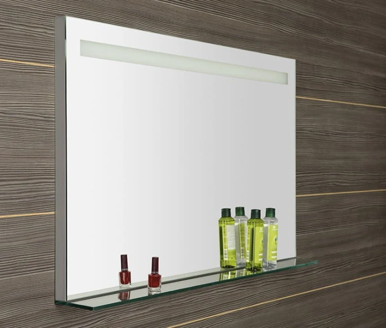 BRETO lustro z oświetleniem LED i półką 100x60,8cm #2