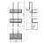 Rysunek techniczny - CHROM LINE druciana półka prysznicowa 240x490x220mm, chrom