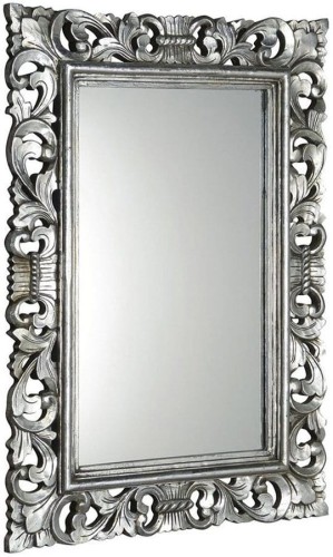 SCULE Lustro w ramie, 80x120cm, srebrny