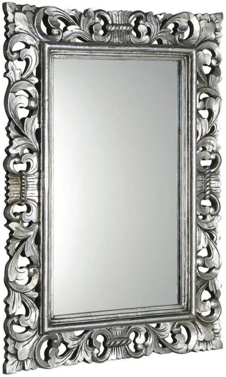 SCULE Lustro w ramie, 80x120cm, srebrny