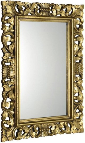 SCULE Lustro w ramie, 80x120cm, złoty