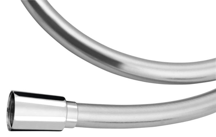 SOFTFLEX wąż prysznicowy plastikowy, 120cm, metaliczny srebrny/chrom #3