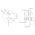 Rysunek techniczny - KAI bateria prysznicowa podtynkowa, 2 wyjścia, obrotowy przełącznik, chrom