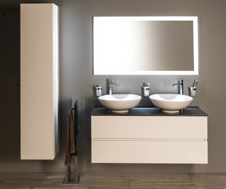 FLUT Lustro z podświetleniem LED 120x70cm, białe #2