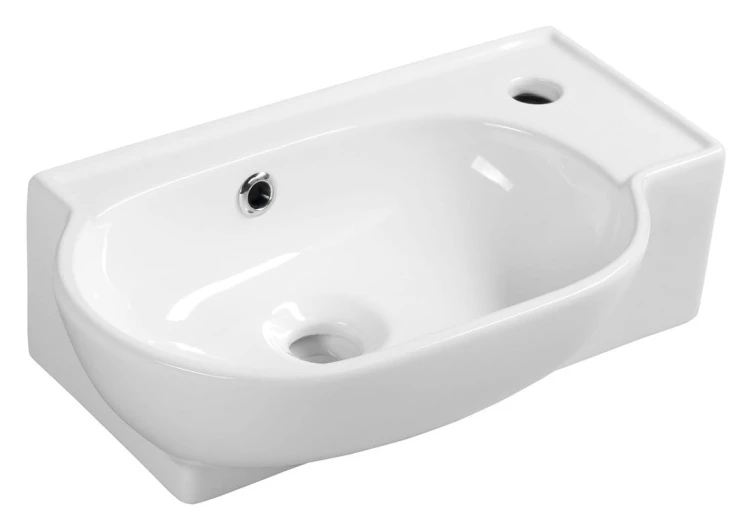 YUMO umywalka ceramiczna narożna 45x28cm, biały