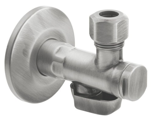 Zawór kątowy 1/2"x 3/8", nikiel szczotkowany
