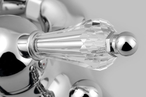KIRKÉ CRYSTAL bateria wannowa scienna, uchwyt kryształ, chrom #2