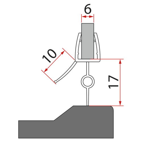 Uszczelka dolna do AQ6018 L/P (53 cm)