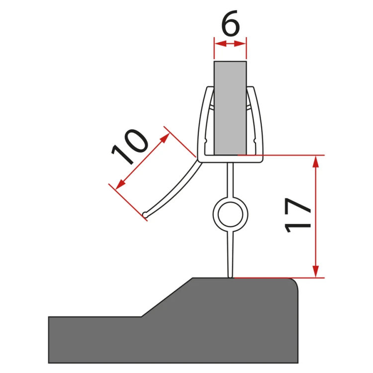 Uszczelka dolna do AQ6018 L/P (53 cm)