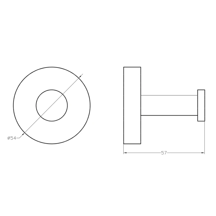 Rysunek techniczny - Wieszak magnetyczny na grzejnik