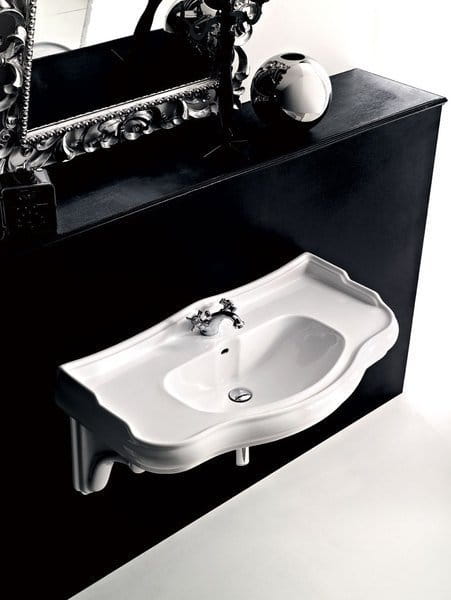 RETRO umywalka ceramiczna 100x54,5cm, biały #9